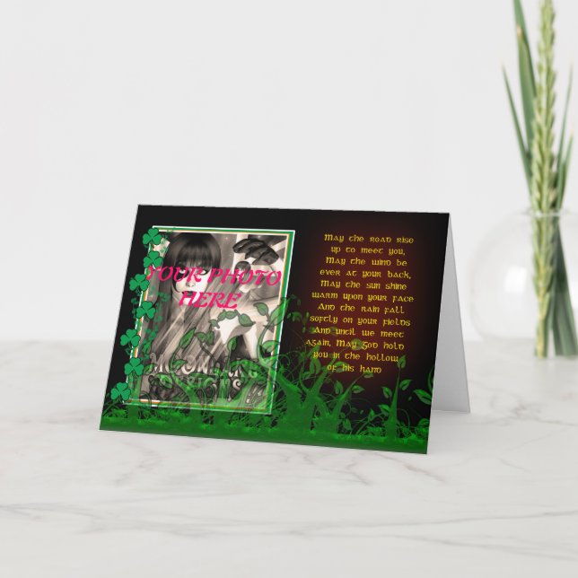 St. Patrick's Day Card With Irish Blessing Photo C (Front)