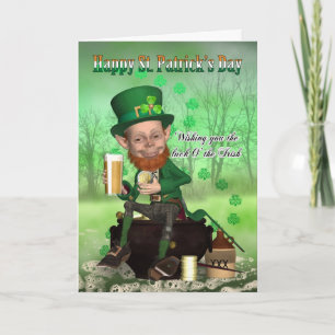 St. Patrick's Day Card - With Leprechaun
