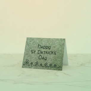St. Patrick's Day card with Shamrock border design