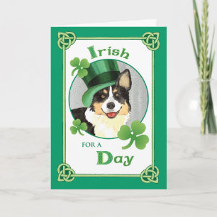 St. Patrick's Day Cardigan Welsh Corgi Card