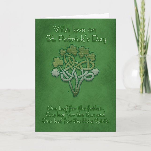 St. Patrick's Day Cards Celtic Shamrock (Front)