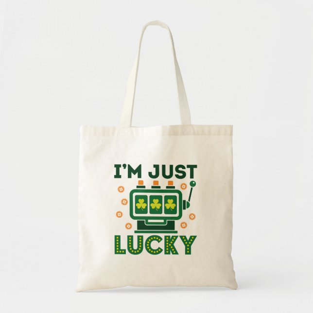 St Patricks Day Casino Slot Machine Lucky Tote Bag (Front)