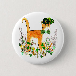 St. Patrick's Day Cat 6 Cm Round Badge