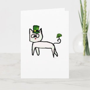 St. Patrick's Day Cat Card