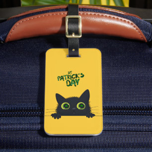 St. Patrick's Day Cat Funny Luggage Tag