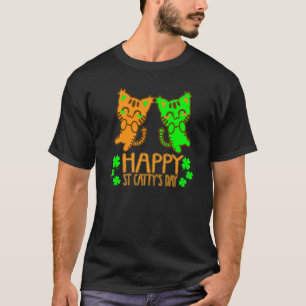 St Patrick's Day Cat  Happy Saint Catty's Day T-Shirt