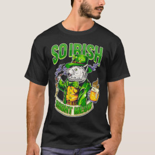 St Patricks Day Cat I So Irish Right Meow T-Shirt