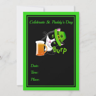 St. Patrick's Day Cat Invitation