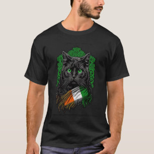 St Patrick's Day Cat Irish Flag Ireland Men Women T-Shirt