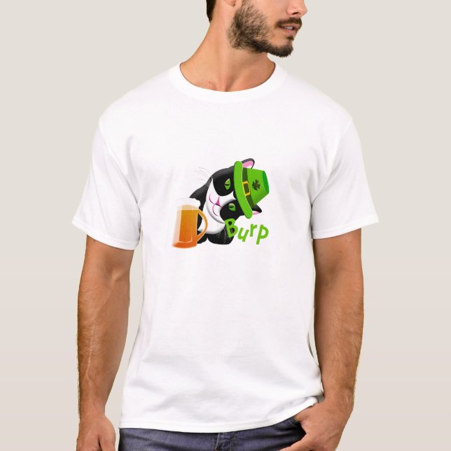 St. Patrick's Day Cat T-Shirt (Front)