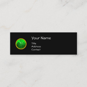 ST PATRICK'S  DAY CAT  WITH GREEN IRISH BEER MINI BUSINESS CARD