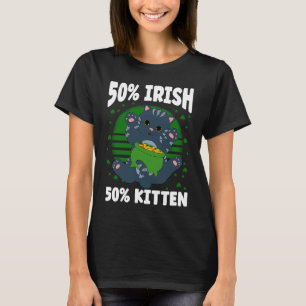 St Patrick's Day Cat with St Patrick's Hat T-Shirt