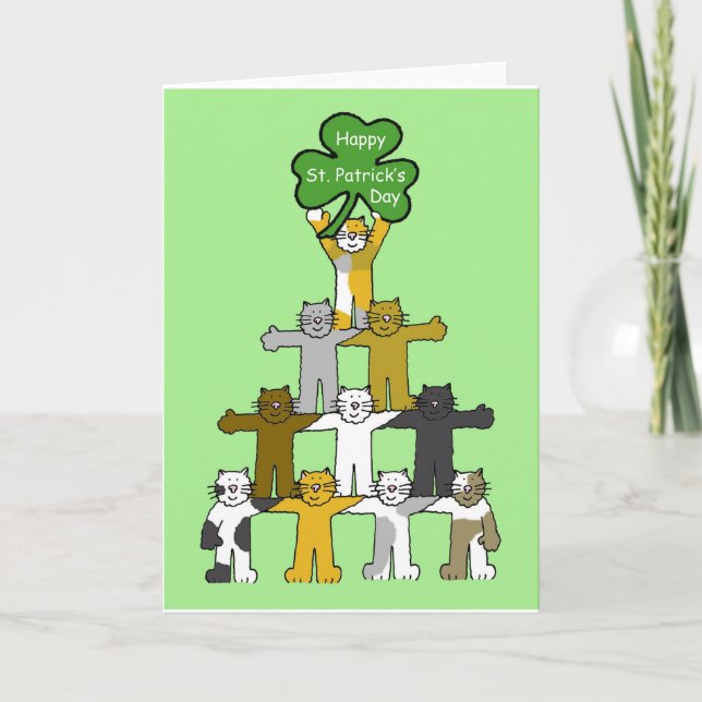 St Patrick's Day Cats Card (Front)