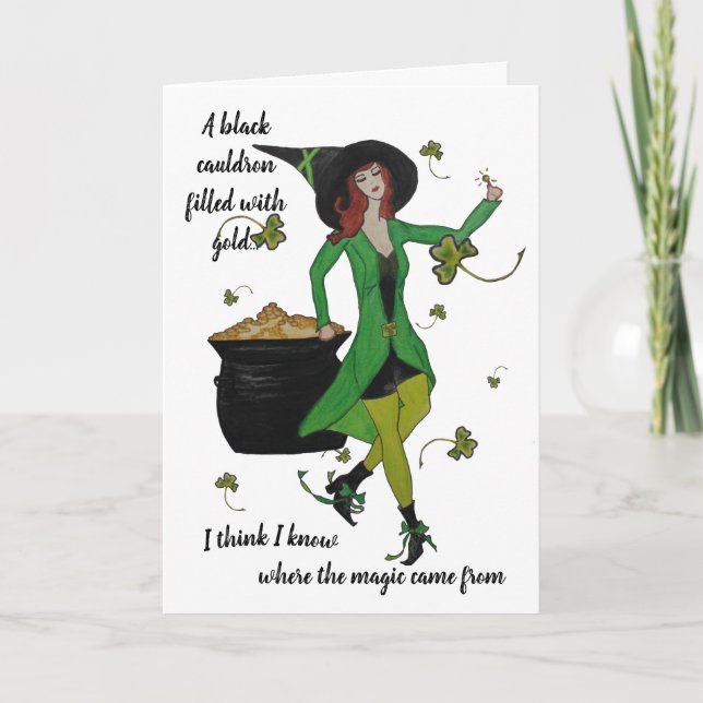ST Patrick's Day Cauldron of Gold card (Front)