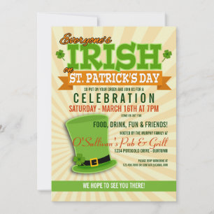 St. Patricks Day Celebration Party Invitations