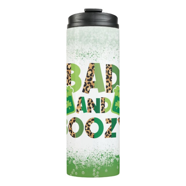 St. Patrick's Day Celebration With Shamrocks  Thermal Tumbler (Front)