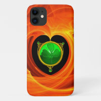 ST PATRICK'S DAY CELTIC HEART,SHAMROCK IN ORANGE