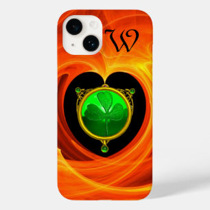 ST PATRICK'S DAY CELTIC HEART SHAMROCK MONOGRAM Case-Mate iPhone 14 CASE