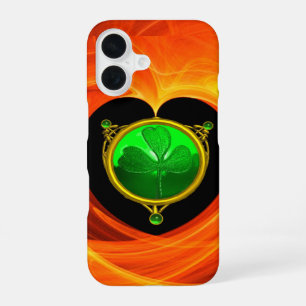 ST PATRICK'S DAY CELTIC HEART WITH SHAMROCK iPhone 16 CASE