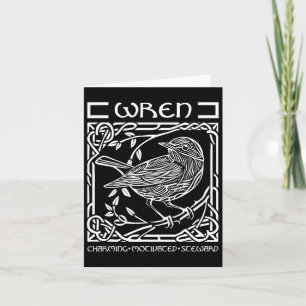 St Patricks Day Celtic Knot Zodiac Wren June 10 -  Card