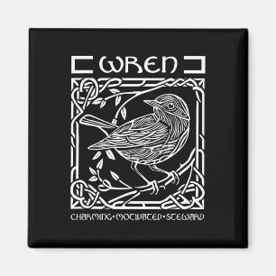 St Patricks Day Celtic Knot Zodiac Wren June 10 - Magnet