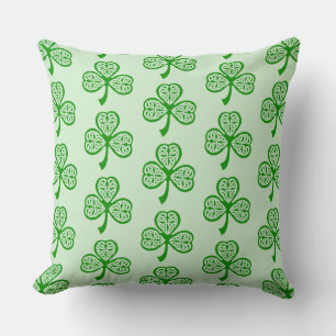 St. Patrick's Day Celtic Shamrocks Throw Pillow