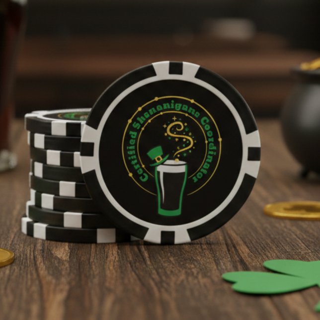 St Patricks Day Certified Shenanigans Luck Poker Chips (Creator Uploaded)