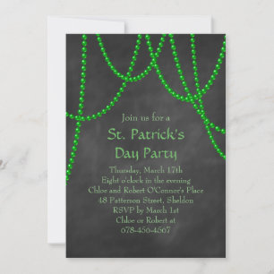 St. Patrick's Day Chalkboard Party Invitation