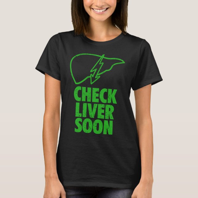 St Patricks Day Check Liver Light Pun T-Shirt (Front)