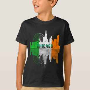 St Patricks Day Chicago Il City Irish Flag Shamroc T-Shirt