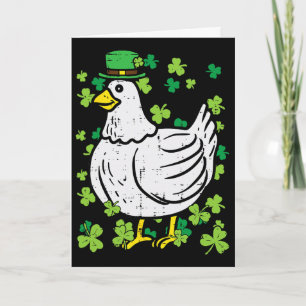 St Patricks Day Chicken Saint Pattys Farmer Men Wo Card