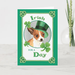St. Patrick's Day Chihuahua Card