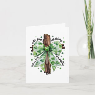 St. Patrick's Day Christian Faith Clover Shamrock Holiday Card