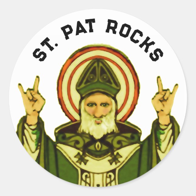 St. Patrick's Day Classic Round Sticker (Front)