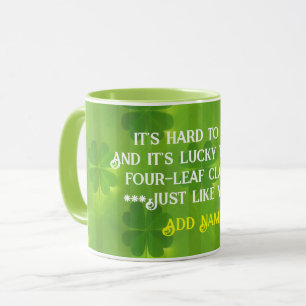 St Patrick's Day Clover 4 Lists Modern Collection Mug