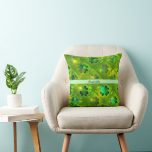 St Patrick's Day Clover 4 Lists Trendy Collection Cushion