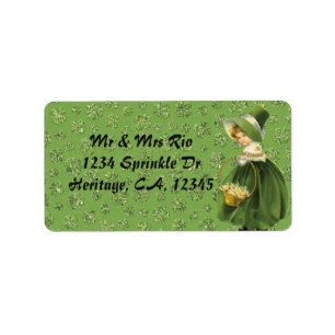 St. Patrick's Day Clover Leaf Address Label