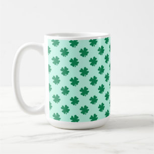 St. Patrick's Day Clover Leaf Pattern Coffee Mug