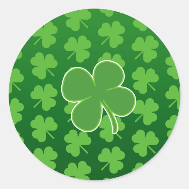 St. Patrick's Day Clover Leaf Sticker (Front)