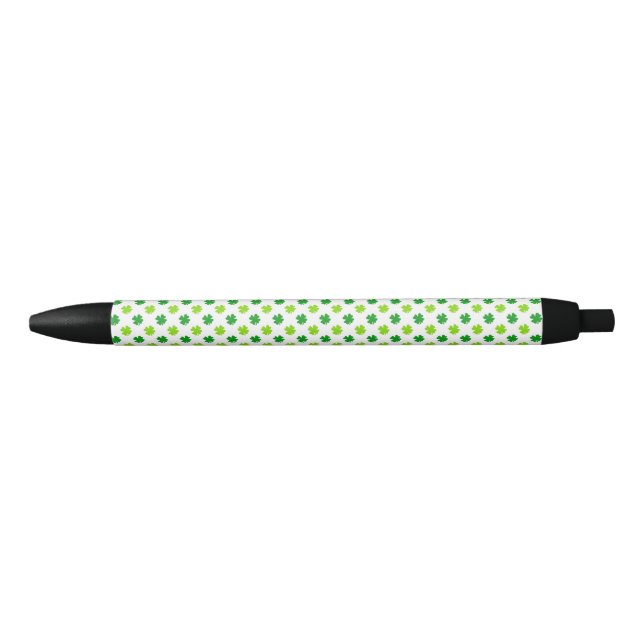 St. Patrick's Day Clover Leaves Pattern-54601 Black Ink Pen (Front)