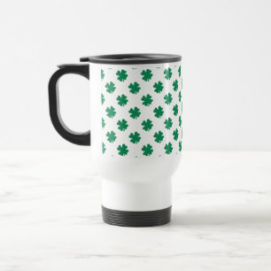St. Patrick's Day Clover Leaves Pattern-54602 Travel Mug