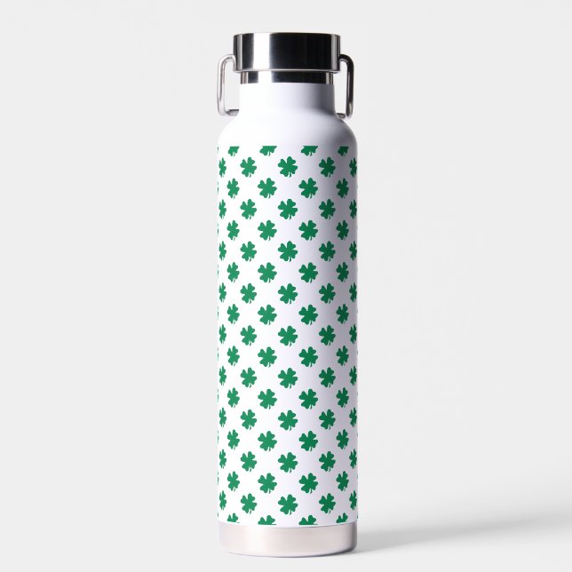 St. Patrick's Day Clover Leaves Pattern-54602 Water Bottle (Front)