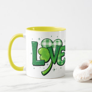 St. Patrick's Day Clover Love Charm Mug