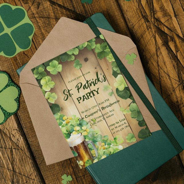 St. Patrick's Day | Clover | Party Invitation  (Creator Uploaded)