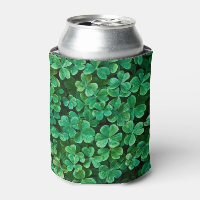 St. Patrick's Day Clover patch Can Cooler (Can Front)