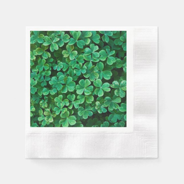 St. Patrick's Day Clover patch Napkin (Front)