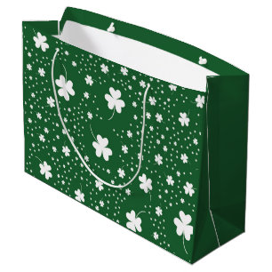 St Patrick's Day Clover Pattern Large Gift Bag