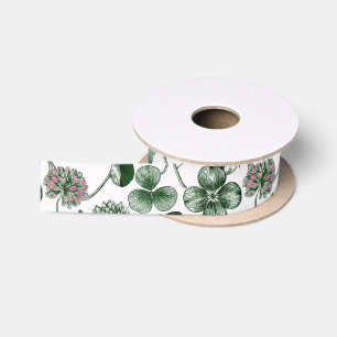 St Patricks day clover pattern Satin Ribbon