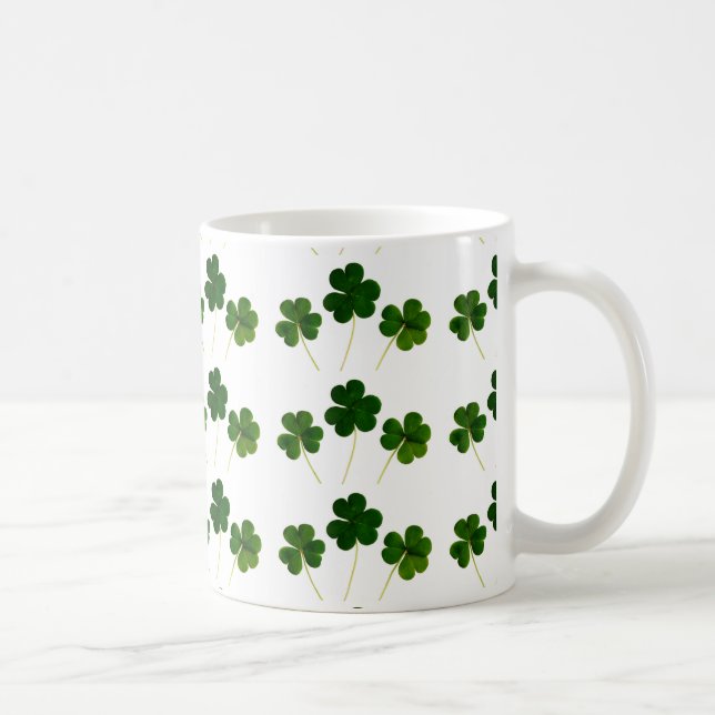 st patricks day clover shamrock coffee mug (Right)