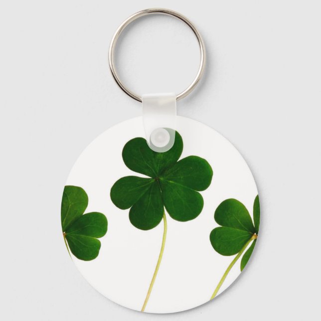 st patricks day clover shamrock key ring (Front)